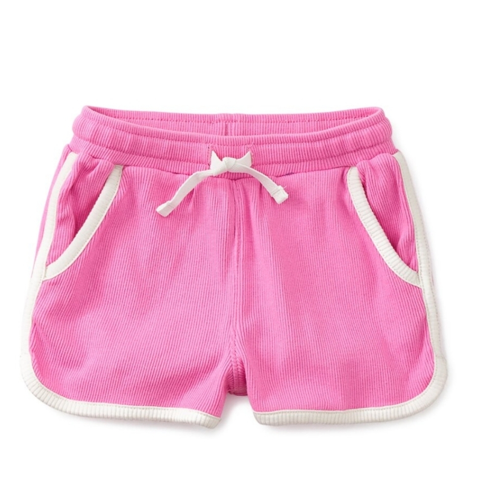 Tea Collection Piped Gym Shorts / Color: Perrenial Pink / Size: 8